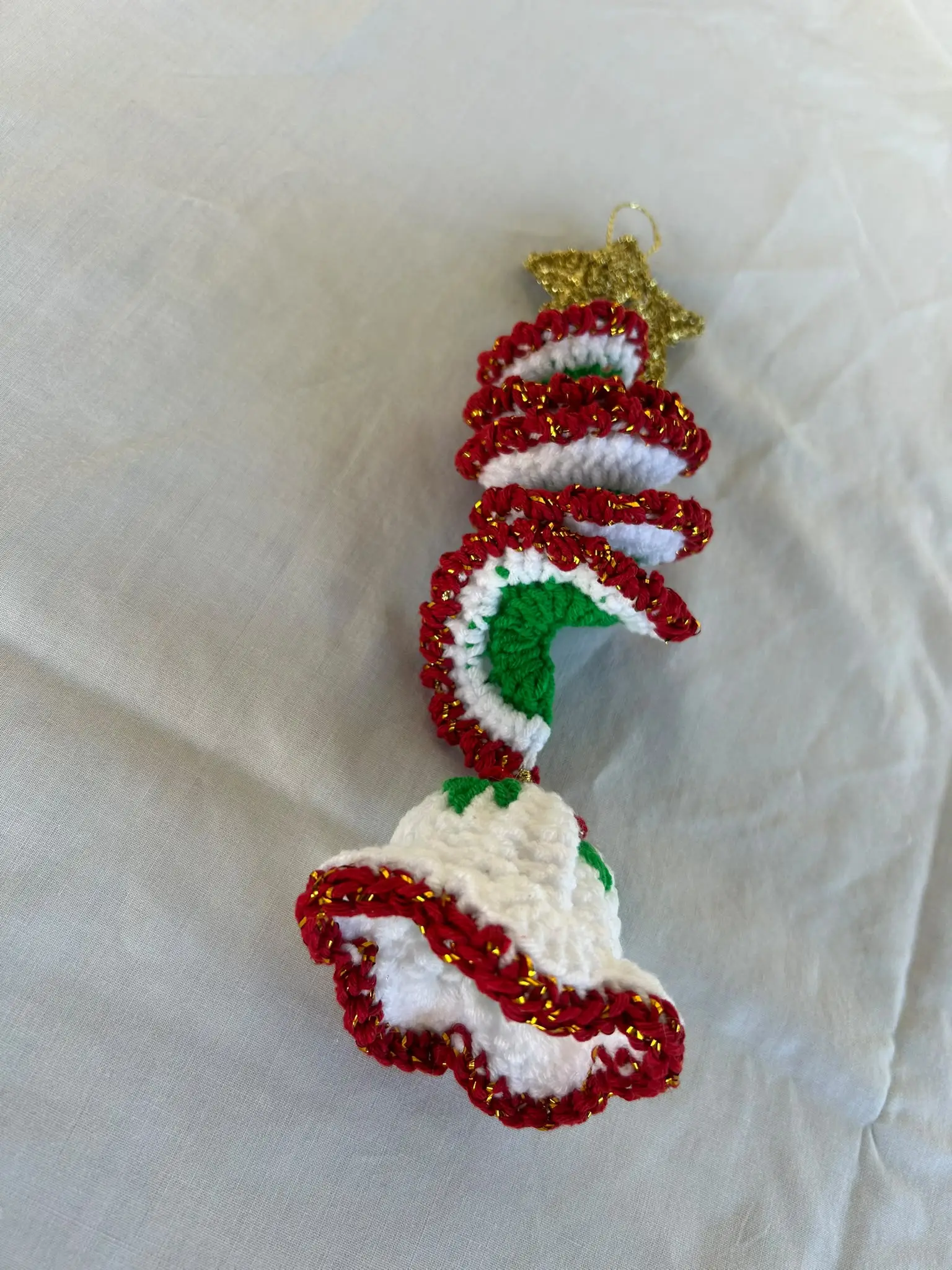Spiral Christmas ornament with star – Christmas and seasonal