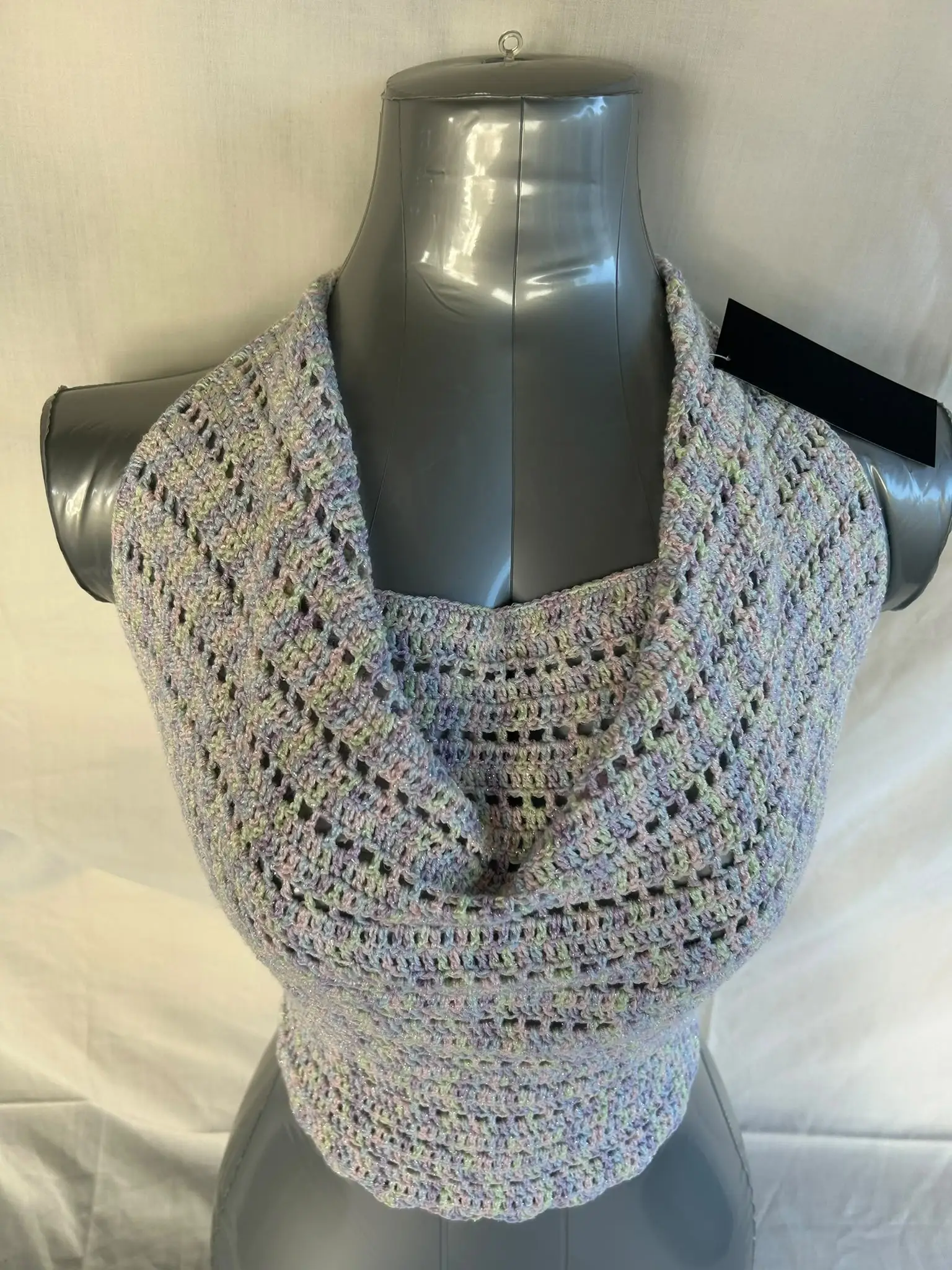 Grey cowl-neck top – Clothing